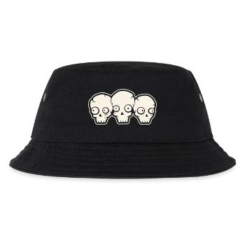Totenkopf - Kinder Bucket Hat - Schwarz - Vorne