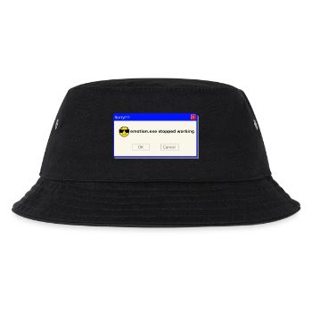 Emotion.exe Error – Dark Glitch Streetwear - Kinder Bucket Hat - Schwarz - Vorne