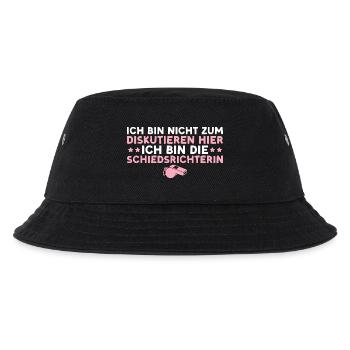Schiri Nicht zum diskutieren hier Schiedsrichterin - Kinder Bucket Hat - Schwarz - Vorne