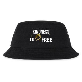 La gentillesse est gratuite – T-shirt minimaliste poignée de main dorée - Bob Enfant - noir - Devant