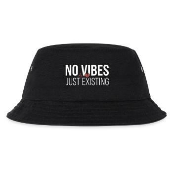 No Vibes - Kinder Bucket Hat - Schwarz - Vorne