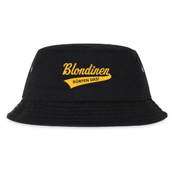 Blondinen Dürfen Das! (Blondine / Blond / V2 Gold) - Kinder Bucket Hat - Schwarz - Vorne
