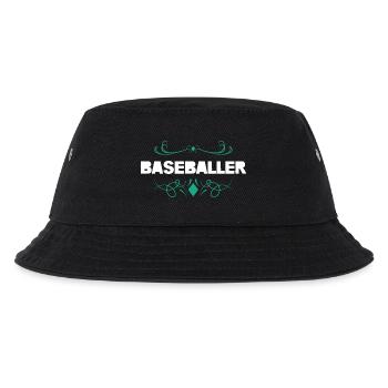 Baseball Ornament Style - Kids’ Bucket Hat - black - Front