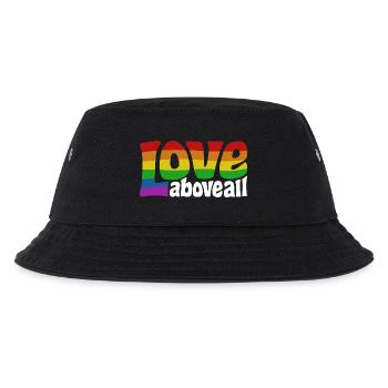 Love Above All | Rainbow Pride Design - Kids’ Bucket Hat - black - Front