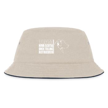 TEAM Nova Scotia Duck Tolling Retriever Wilsigns - Kids’ Bucket Hat - ecru/navy - Front