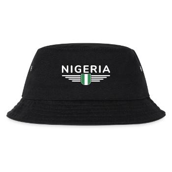 Nigeria Design – Zeige deine Landesliebe - Kinder Bucket Hat - Schwarz - Vorne