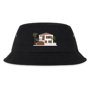 building house homes architektur haus gebaeude214 - Kinder Bucket Hat - Schwarz - Vorne