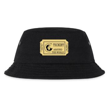 Around the World Ticket - Kinder Bucket Hat - Schwarz - Vorne