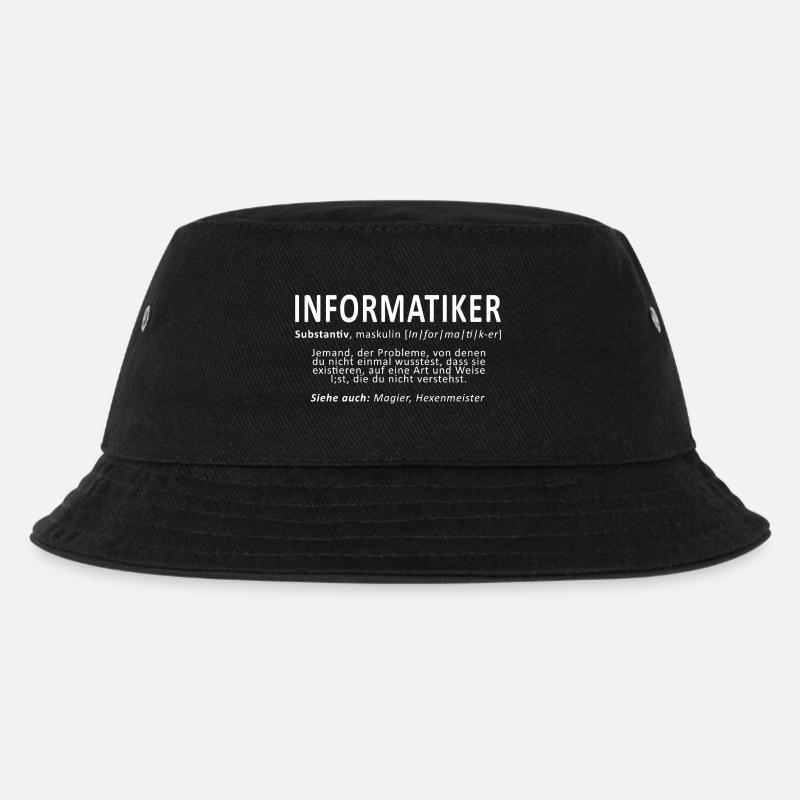 Informatiker PC Computer Internet Nerd Windows Lin - Kinder Bucket Hat - Schwarz