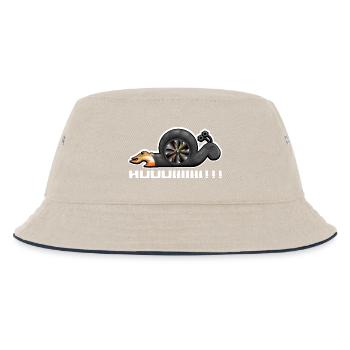 Turbolader Schnecke Huuiiii - Kinder Bucket Hat - Natur/Navy - Vorne