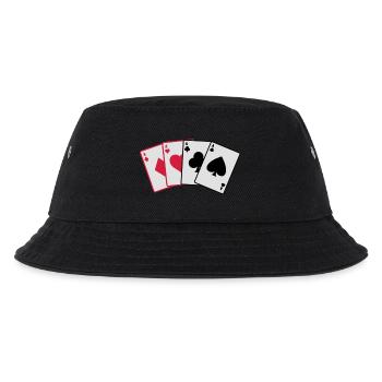 karten - Kinder Bucket Hat - Schwarz - Vorne