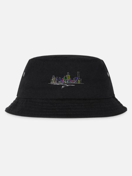 skyline - Kinder Bucket Hat - Schwarz