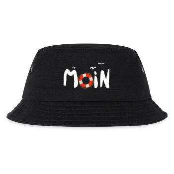 Moin Möwe Rettungsring nordisch - Kinder Bucket Hat - Schwarz - Vorne