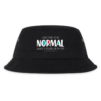 I once tried to be normal (dark) - Kids’ Bucket Hat - black - Front