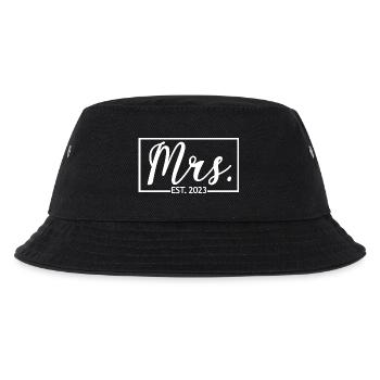 Frau Est. 2023 Verlobung Brautdusche Hochzeit - Kinder Bucket Hat - Schwarz - Vorne