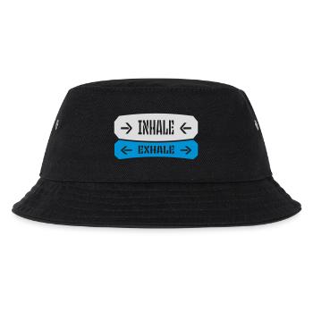 inhale exhale yoga Zitat - Kinder Bucket Hat - Schwarz - Vorne