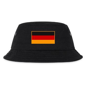 Deutsche Flagge in Vintage Design - Kinder Bucket Hat - Schwarz - Vorne