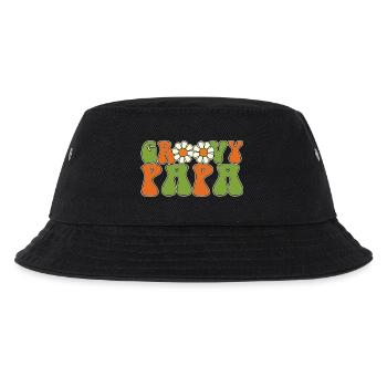 Retro Groovy Papa Passende Familien-Babyparty - Kinder Bucket Hat - Schwarz - Vorne