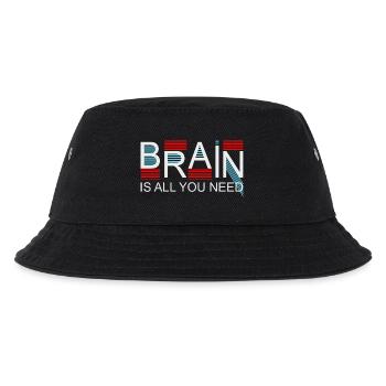 Gehirn ist alles was man braucht - Kinder Bucket Hat - Schwarz - Vorne