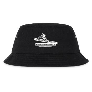 Ich fahre ohne Akku weil ich kein E-Bike brauche - Kinder Bucket Hat - Schwarz - Vorne