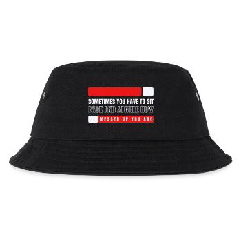 Bewundere, wie kaputt du bist - Kinder Bucket Hat - Schwarz - Vorne