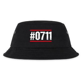 0711 Stuttgarter Vorwahl Schwabenland - Kinder Bucket Hat - Schwarz - Vorne