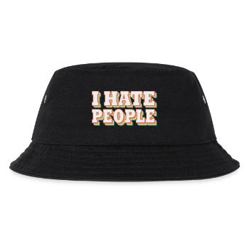 i hate people | I hate people - Kids’ Bucket Hat - black - Front