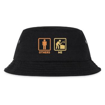 Butcher Stick Figure - Kids’ Bucket Hat - black - Front