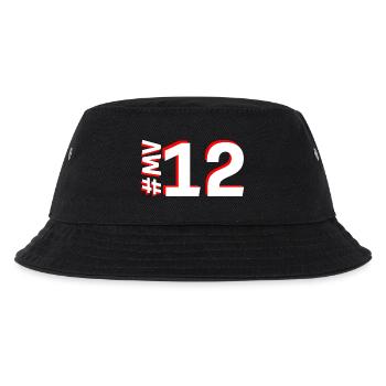 MV12-KARTON - Kinder Bucket Hat - Schwarz - Vorne