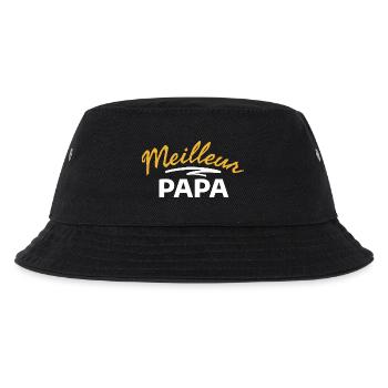 Bestes Papa-Familiengeschenk - Kinder Bucket Hat - Schwarz - Vorne