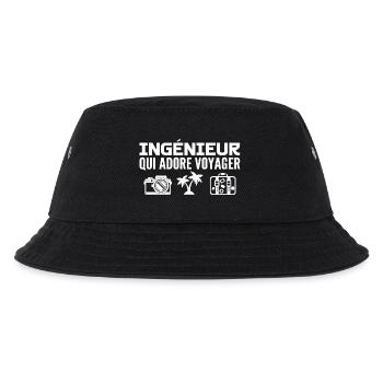 Reisende & Ingenieure: Leidenschaft & Entdeckung - Kinder Bucket Hat - Schwarz - Vorne