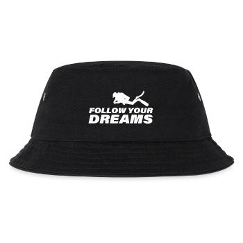 FOLLOW YOUR DREAMS - Kinder Bucket Hat - Schwarz - Vorne