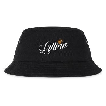 Lillian Name für Frauen Kinder Kleinkinder - Lillian - Kinder Bucket Hat - Schwarz - Vorne