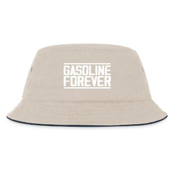 Benzin für immer - Kinder Bucket Hat - Natur/Navy - Vorne