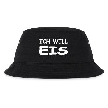 Eis - Kinder Bucket Hat - Schwarz - Vorne