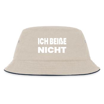 Party - Kinder Bucket Hat - Natur/Navy - Vorne