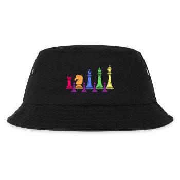 Schach Schachmatt Schachspieler Schachfamilie - Kinder Bucket Hat - Schwarz - Vorne