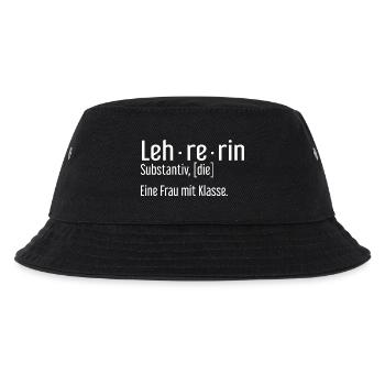 Beste Lehrerin der Welt – eine Frau mit Klasse - Kinder Bucket Hat - Schwarz - Vorne
