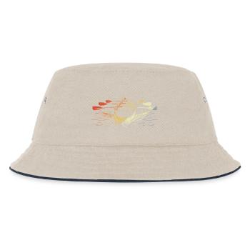 Rennruderboot Vintage Look - Kinder Bucket Hat - Natur/Navy - Vorne