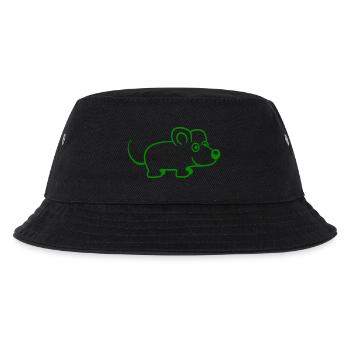 Maus Mäuschen Süße Kleine Ratte Nager Freundlich - Kinder Bucket Hat - Schwarz - Vorne