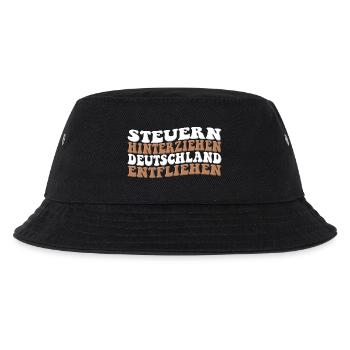 Steuern hinterziehen Deutschland entfliehen - Kinder Bucket Hat - Schwarz - Vorne