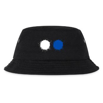 Weiß Blau - Kinder Bucket Hat - Schwarz - Vorne
