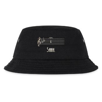 Shhh Stille Melodie Noten - Kinder Bucket Hat - Schwarz - Vorne