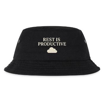 Rest is Productive Typography - Kids’ Bucket Hat - black - Front