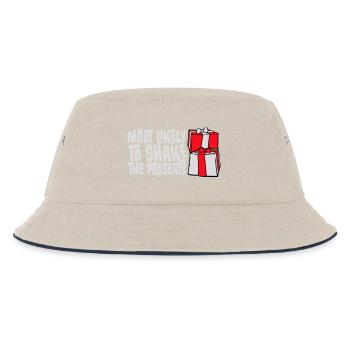 Most Likely to Shake the Presents Weihnachten Spaß - Kinder Bucket Hat - Natur/Navy - Vorne