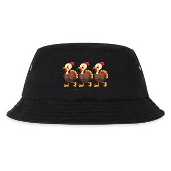 Thanksgiving Truthahn Baby - Kinder Bucket Hat - Schwarz - Vorne