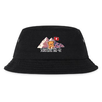 Schweizer Berge äh Bär-ge! putziger Schweizer Bär - Kinder Bucket Hat - Schwarz - Vorne