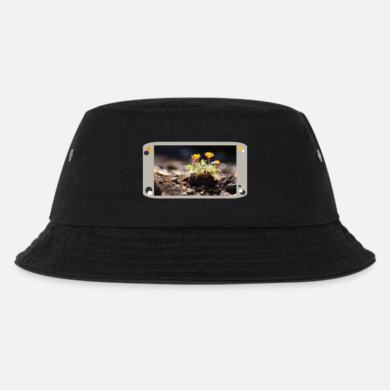 Blume im Sonnenlicht - Kinder Bucket Hat - Schwarz
