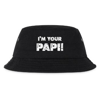 Ich bin dein Papi - Kinder Bucket Hat - Schwarz - Vorne