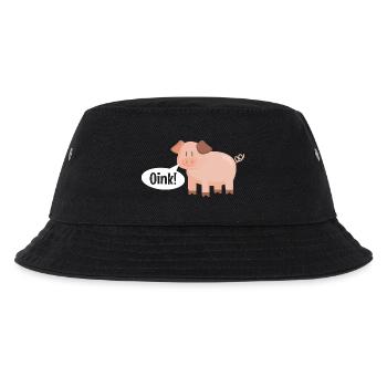 Pig Oink - Kinder Bucket Hat - Schwarz - Vorne